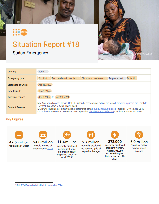 Sudan Situation Report #18 - November 2024